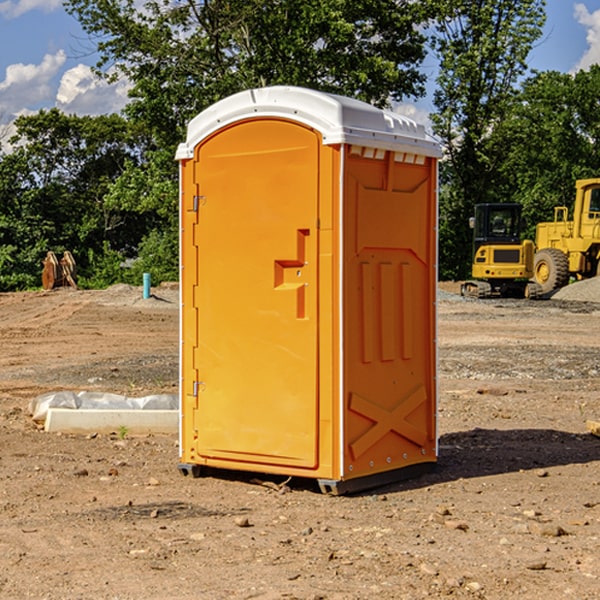 how often are the porta potties cleaned and serviced during a rental period in Rosamond California